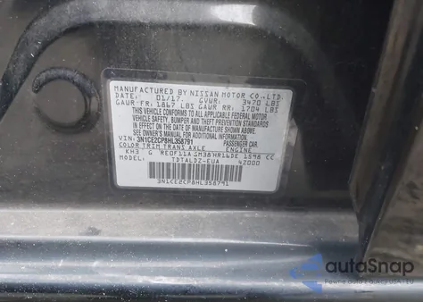 2017 Nissan Versa Note Sv from USA, damaged, VIN 3N1CE2CP8HL358791
